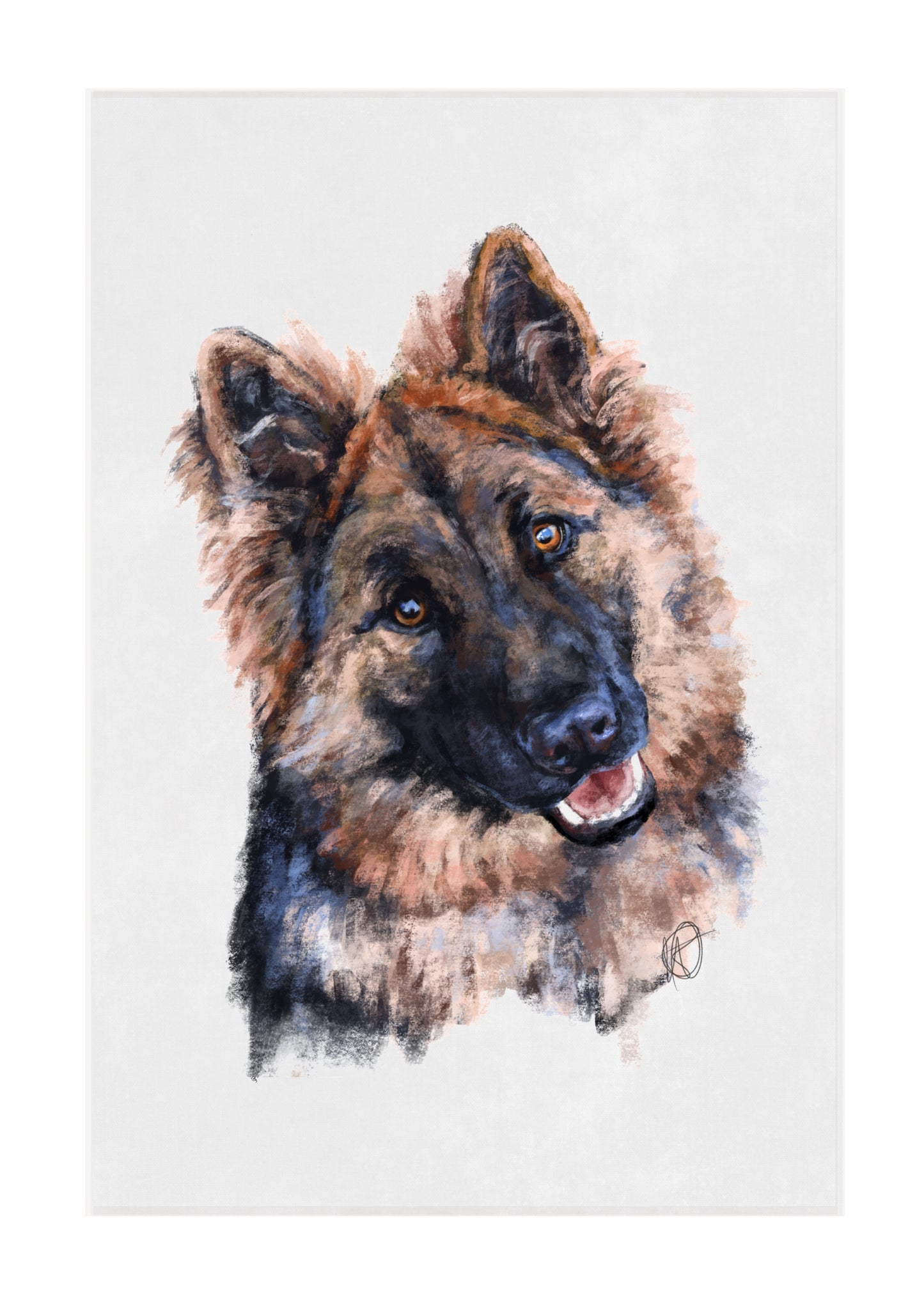 'Loving Gaze' German Shepard Portrait