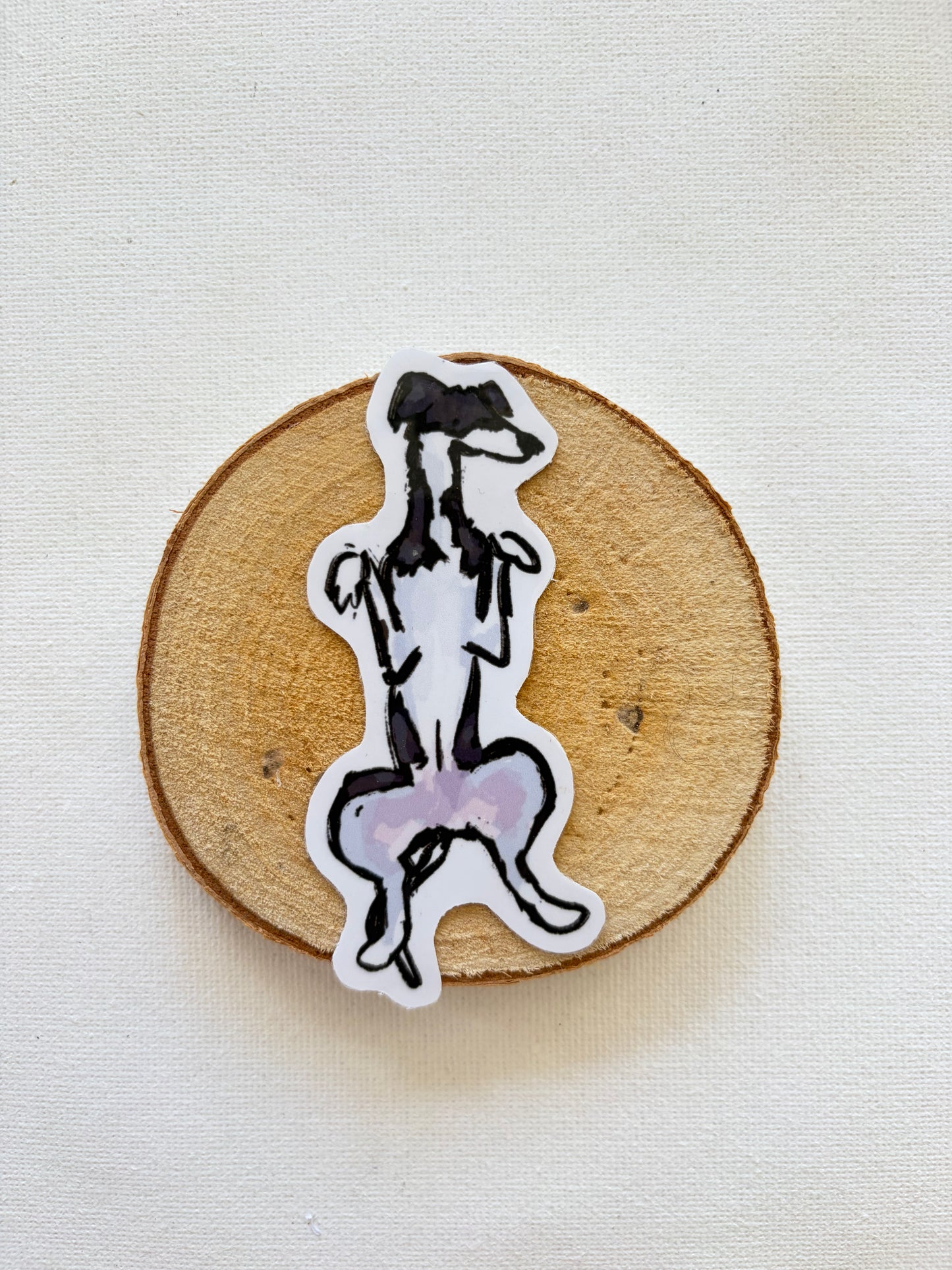 Sighthound belly rub stickers