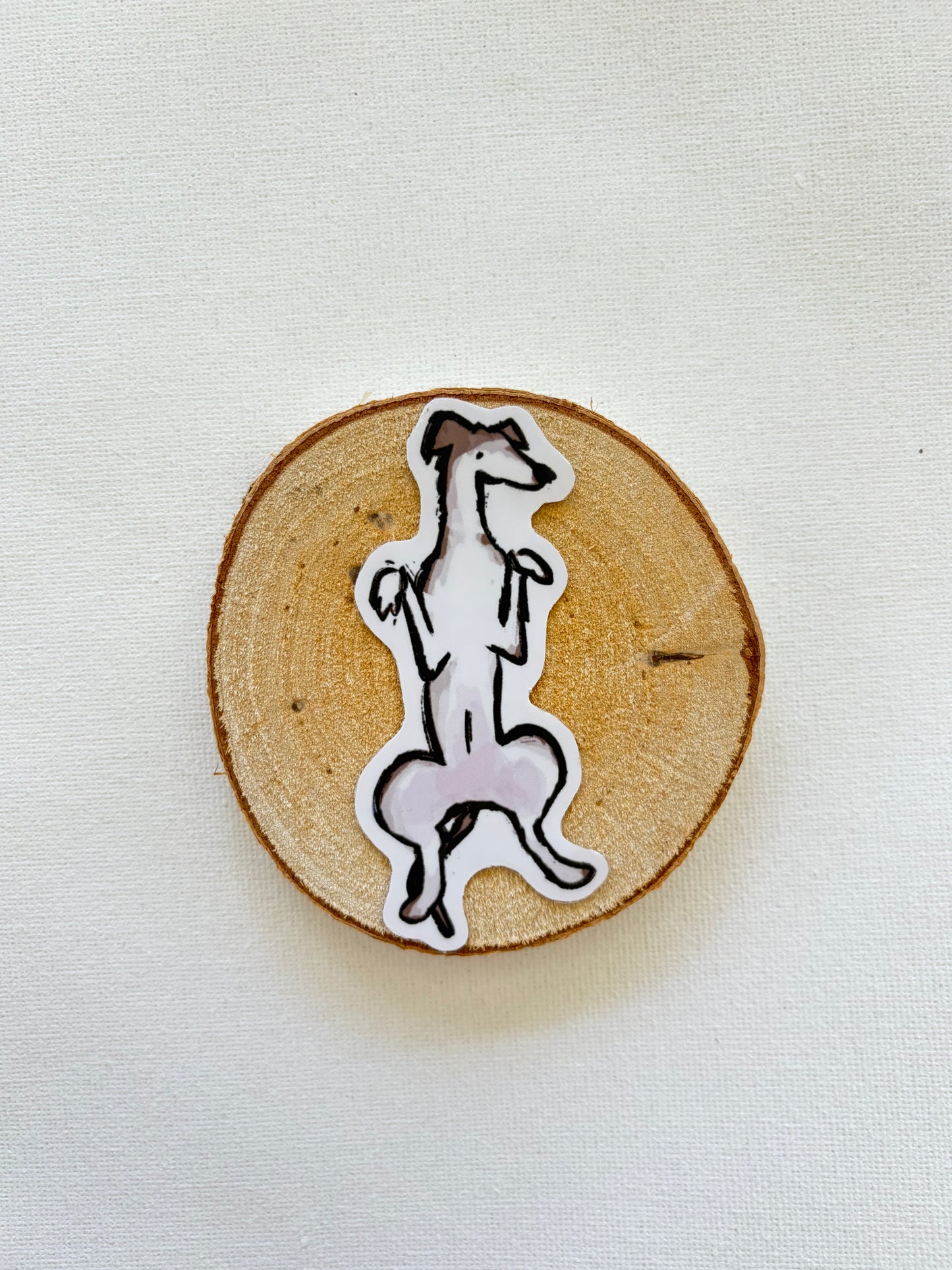 Sighthound belly rub stickers