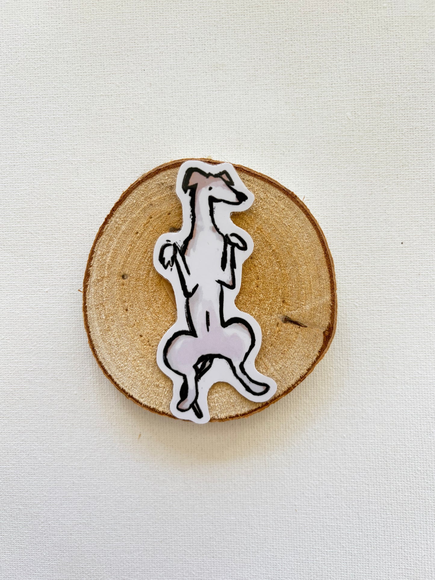 Sighthound belly rub stickers