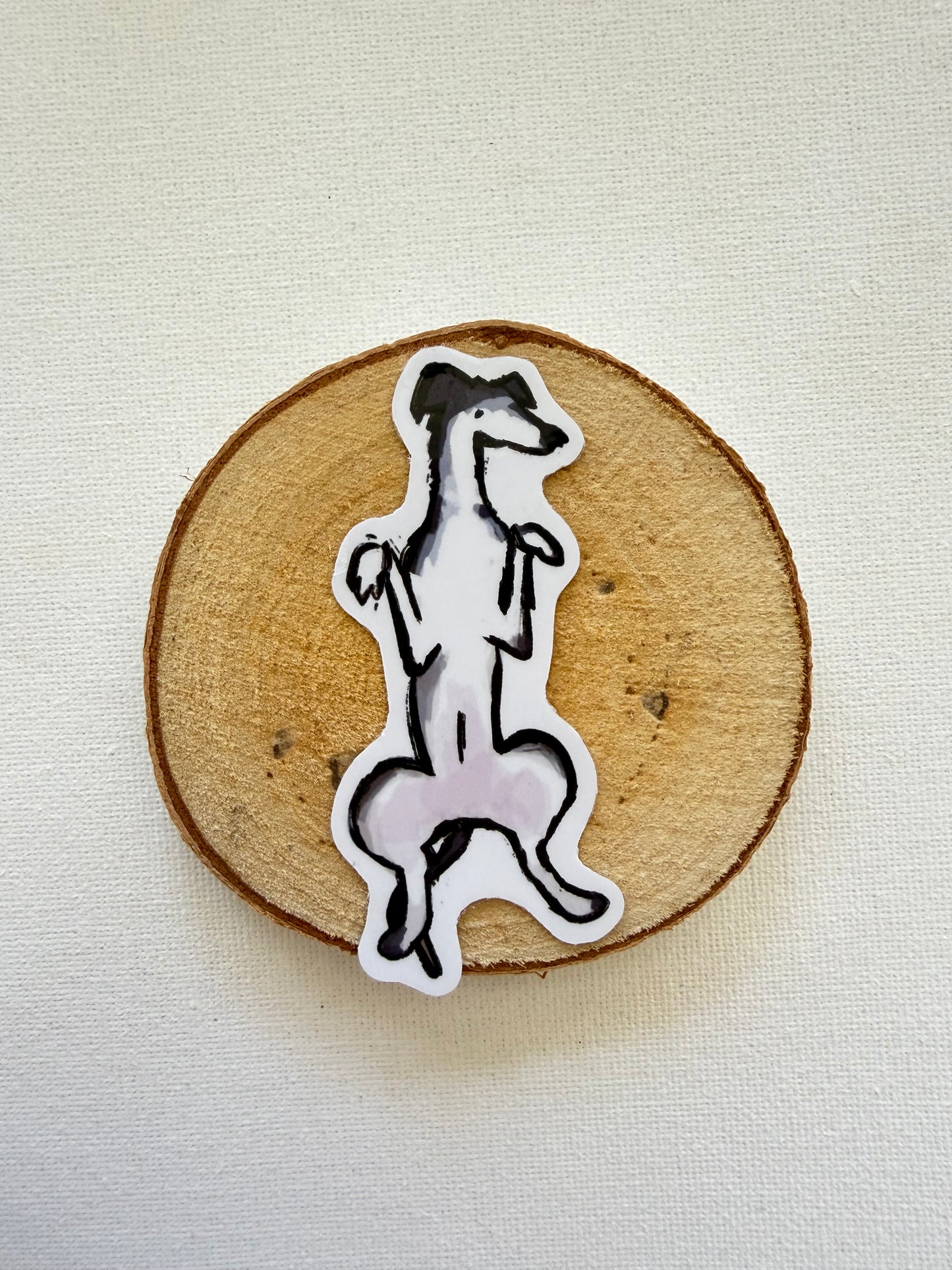 Sighthound belly rub stickers
