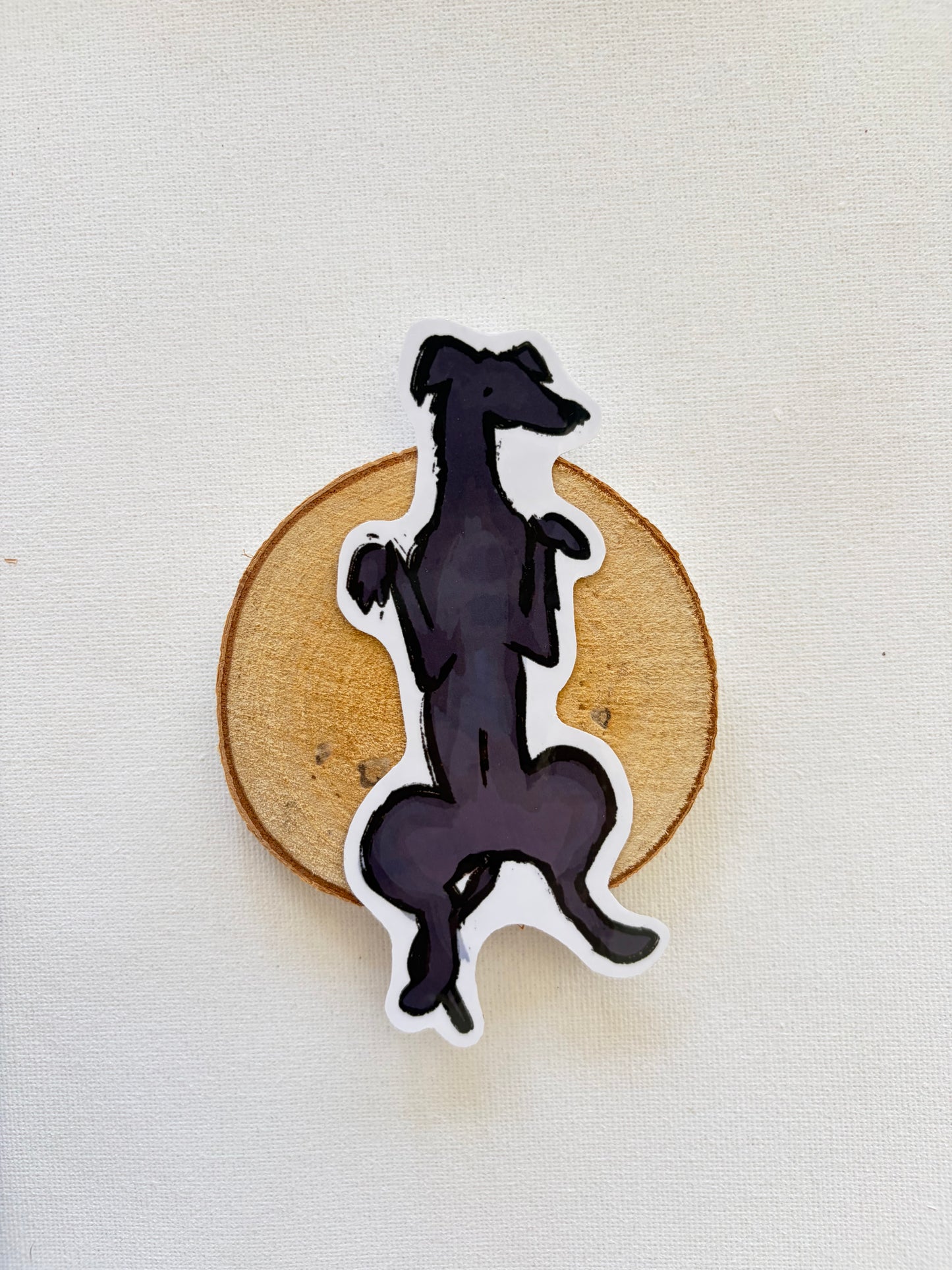 Sighthound belly rub stickers
