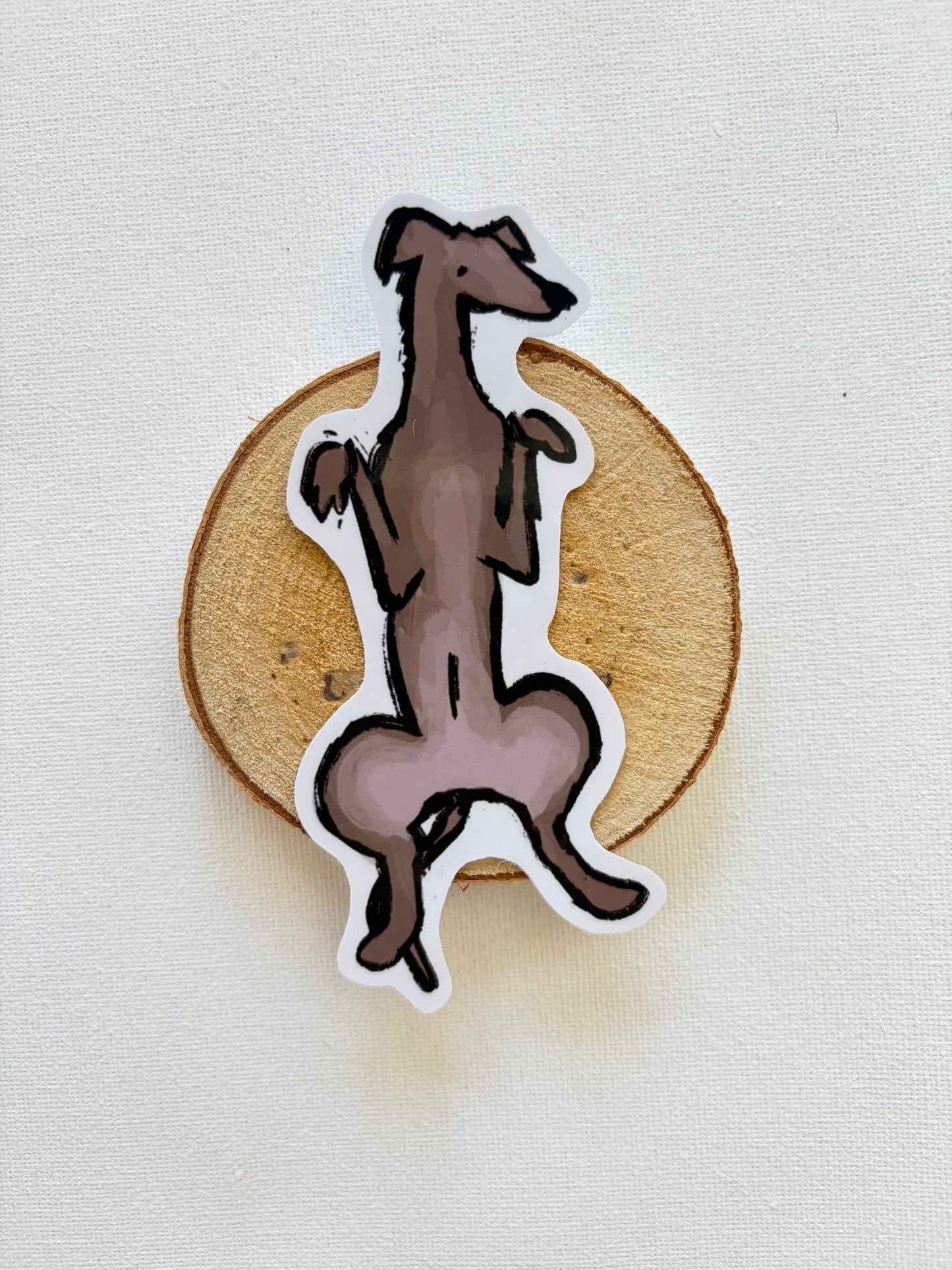 Sighthound belly rub stickers
