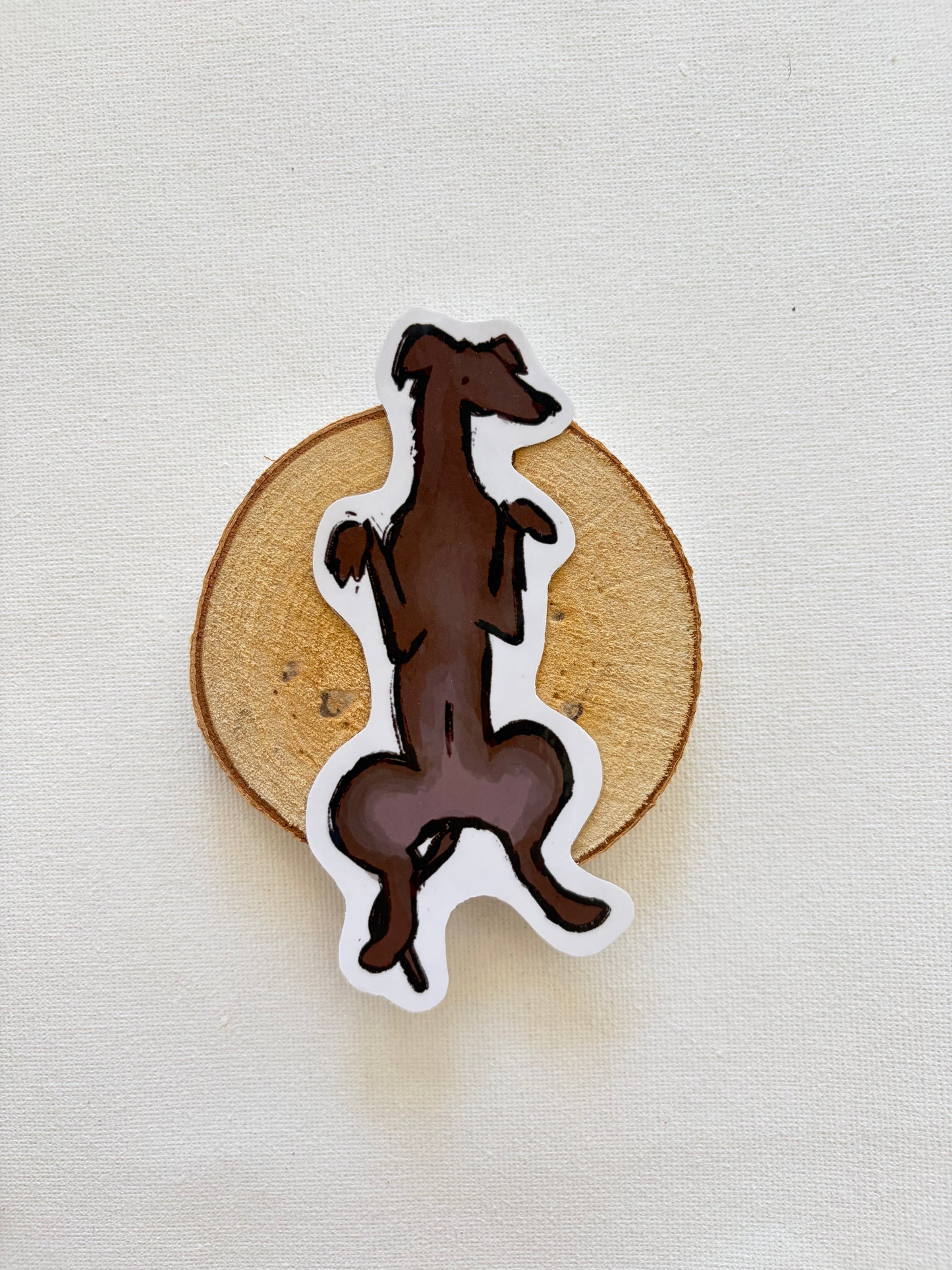 Sighthound belly rub stickers