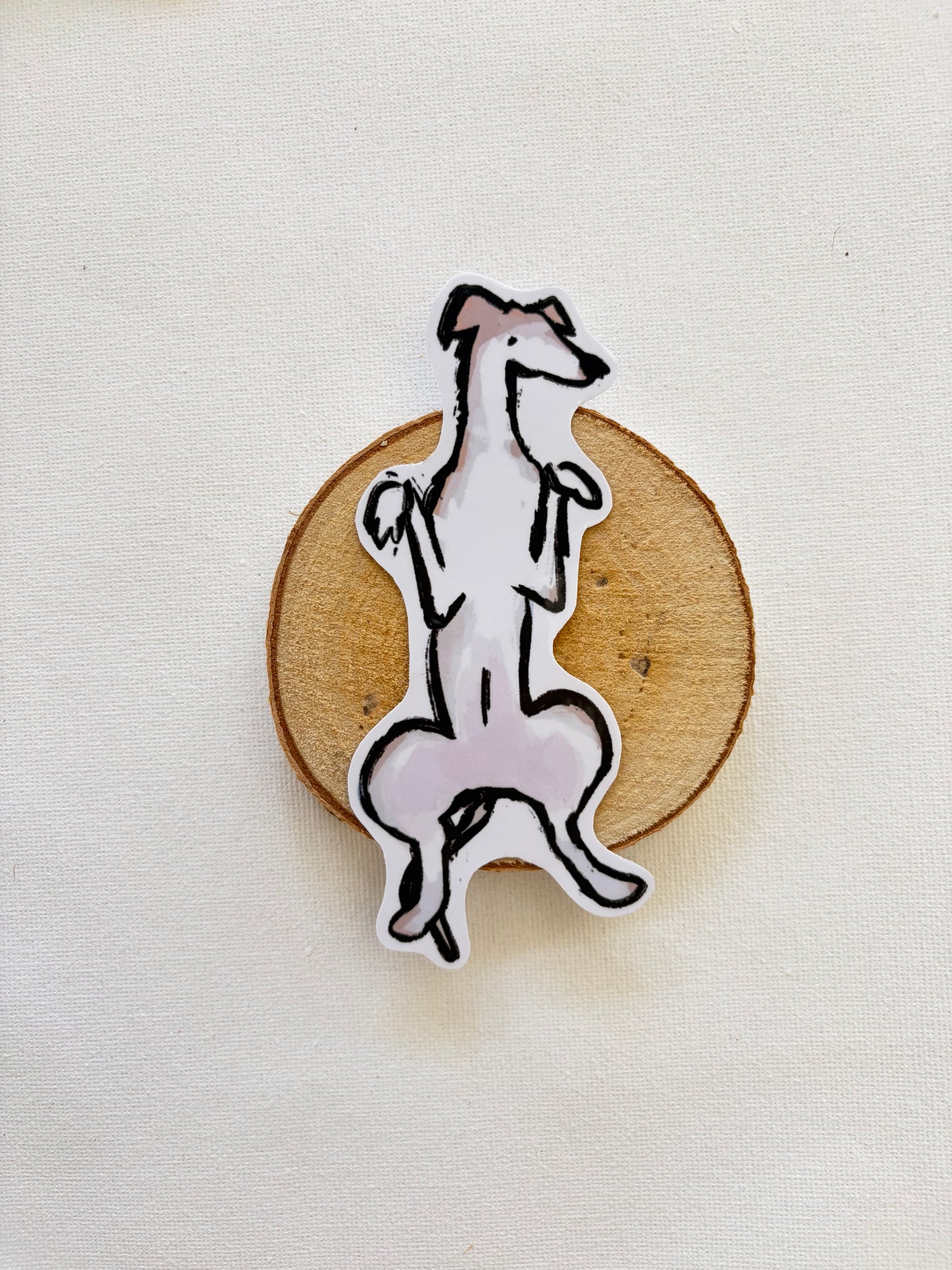 Sighthound belly rub stickers
