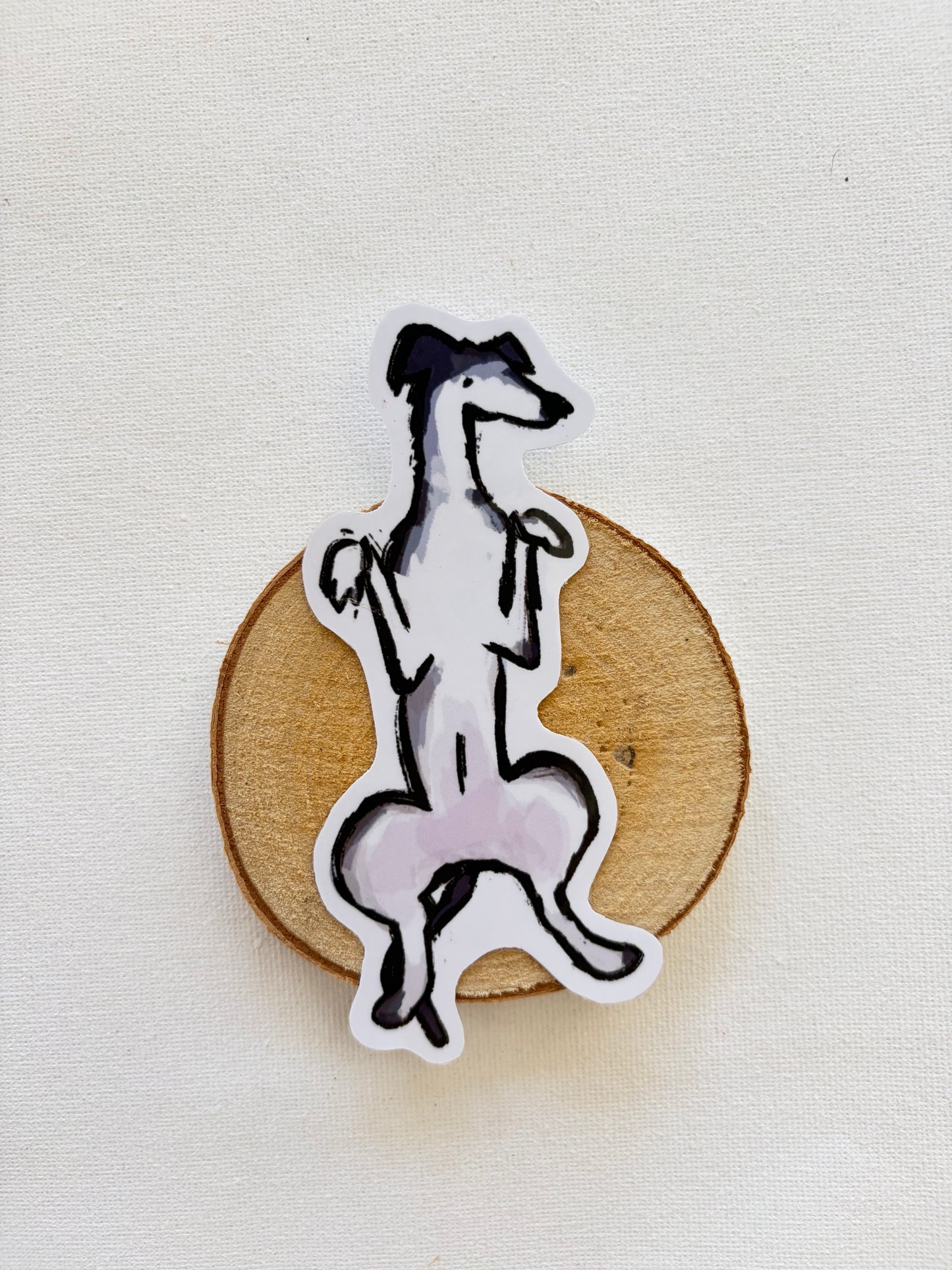 Sighthound belly rub stickers