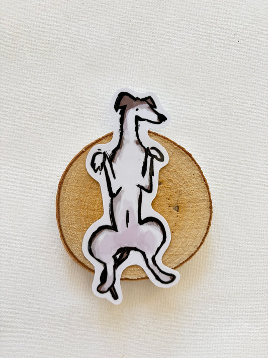 Sighthound belly rub stickers