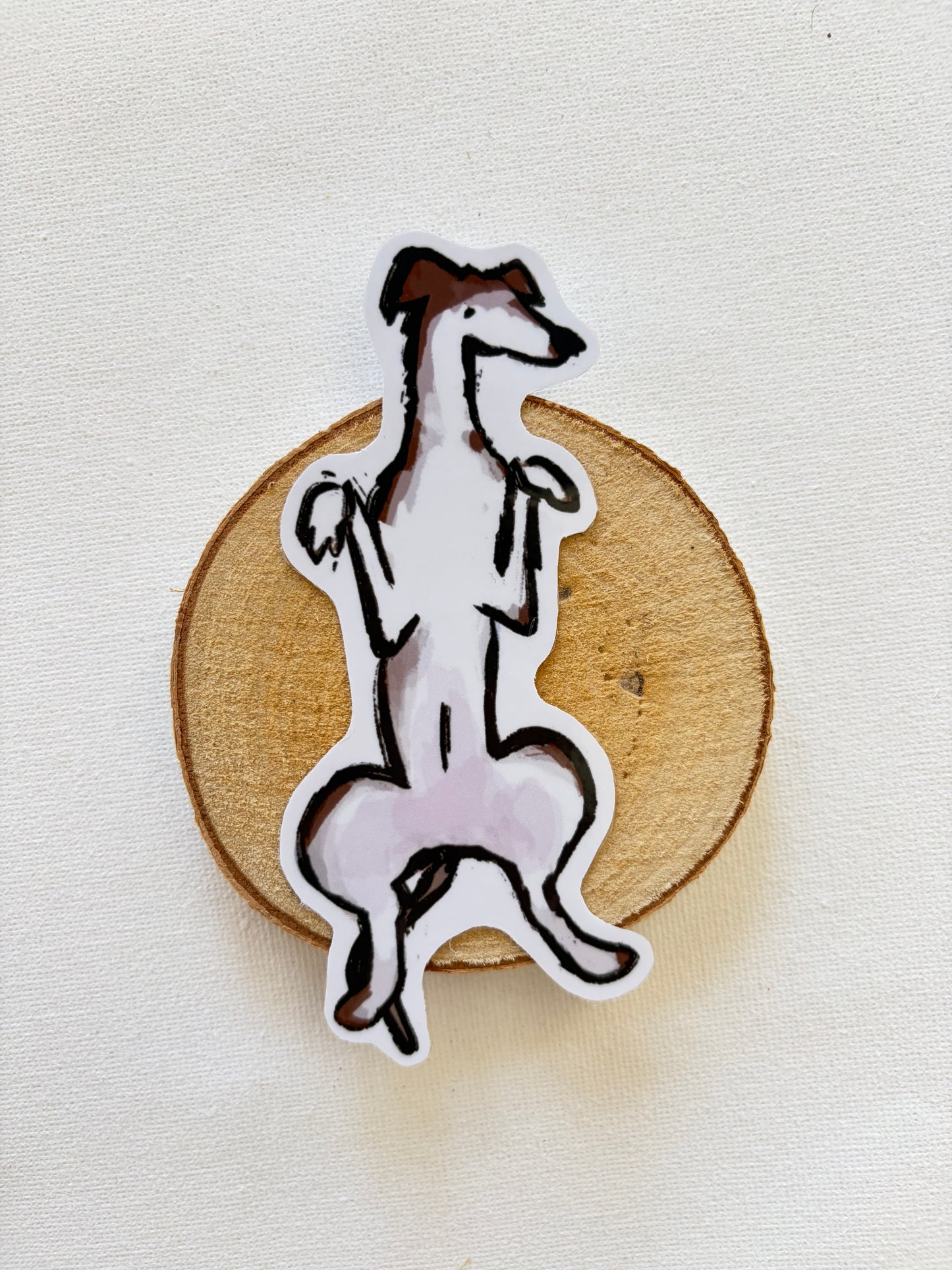 Sighthound belly rub stickers