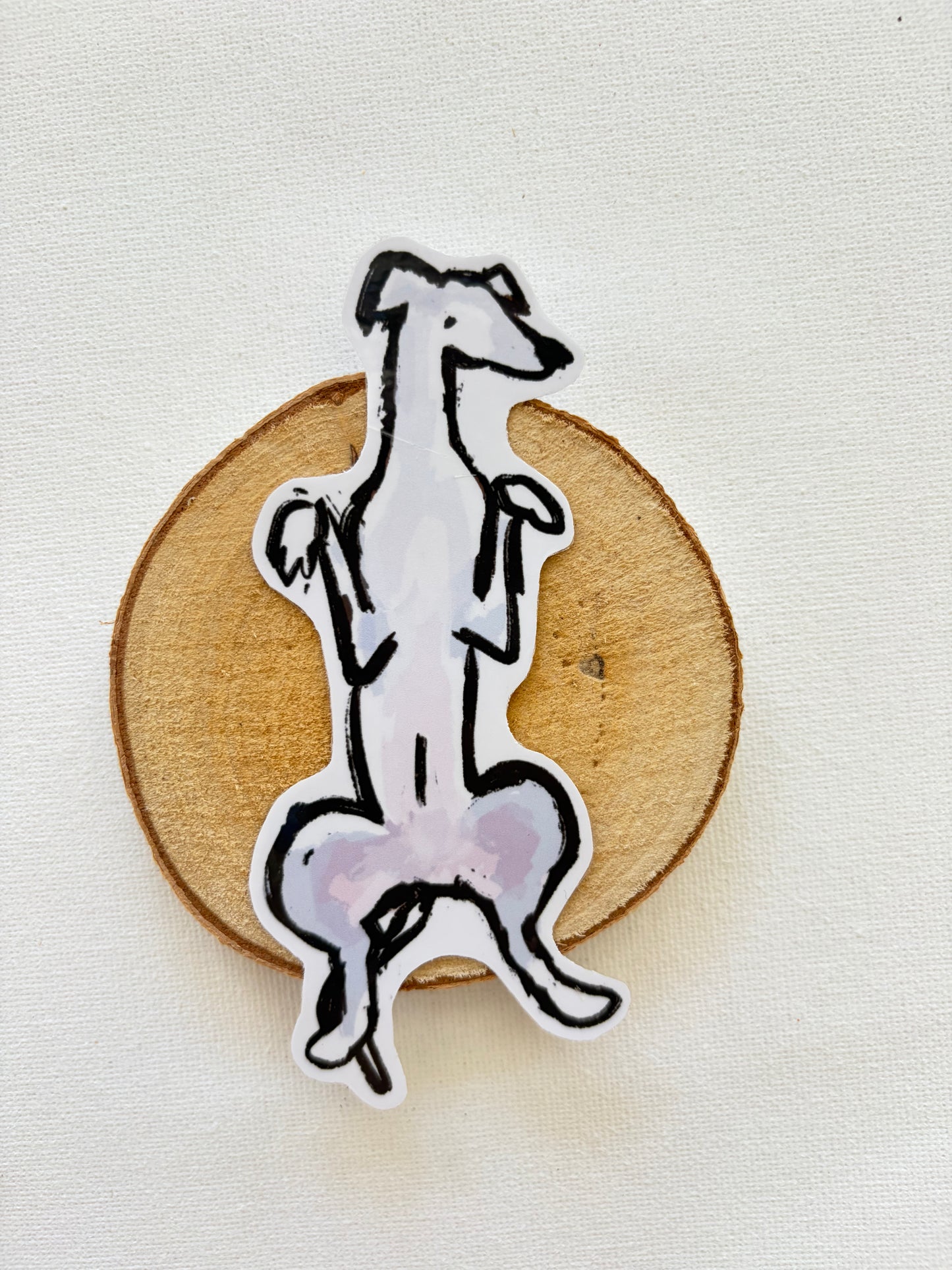 Sighthound belly rub stickers