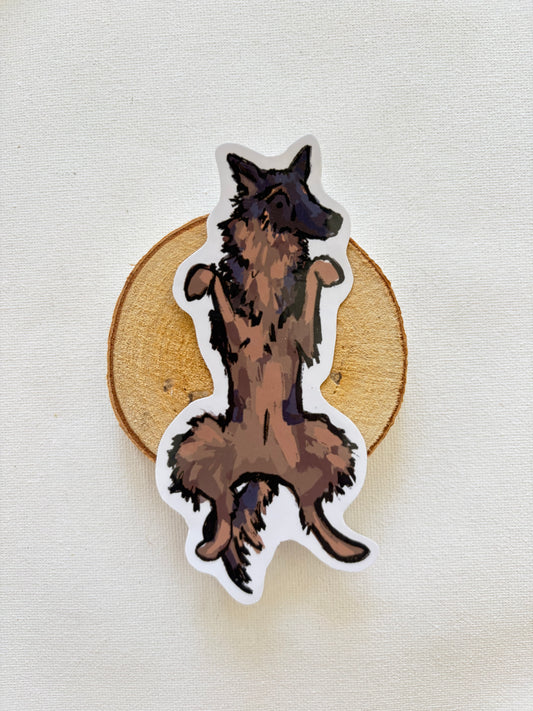 German Shepard 'Belly rubs!' stickers