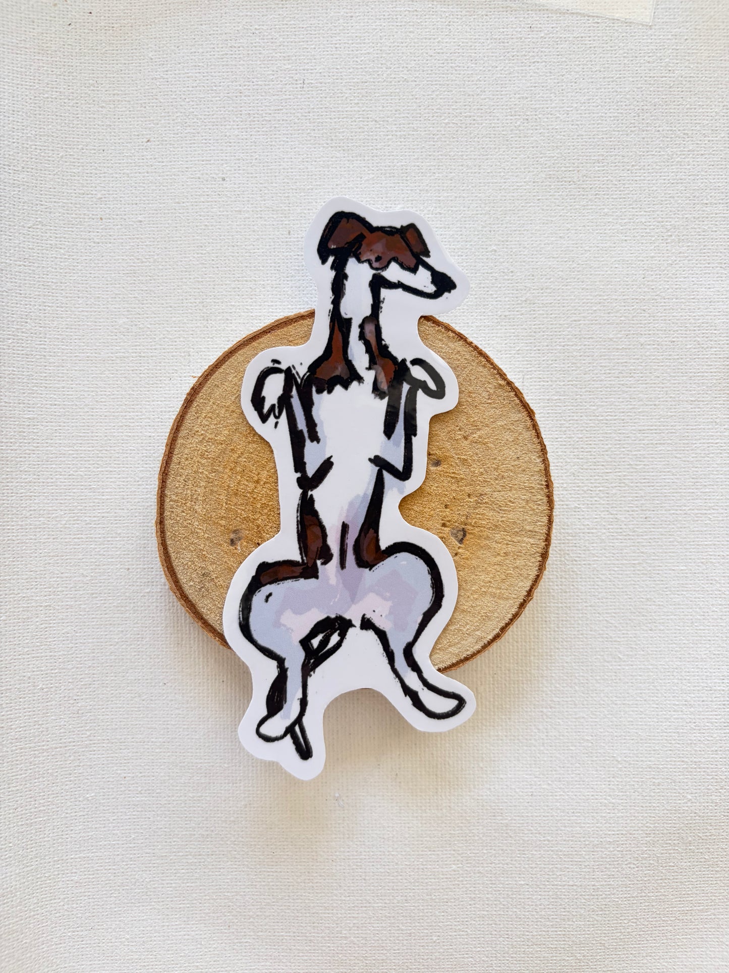 Sighthound belly rub stickers