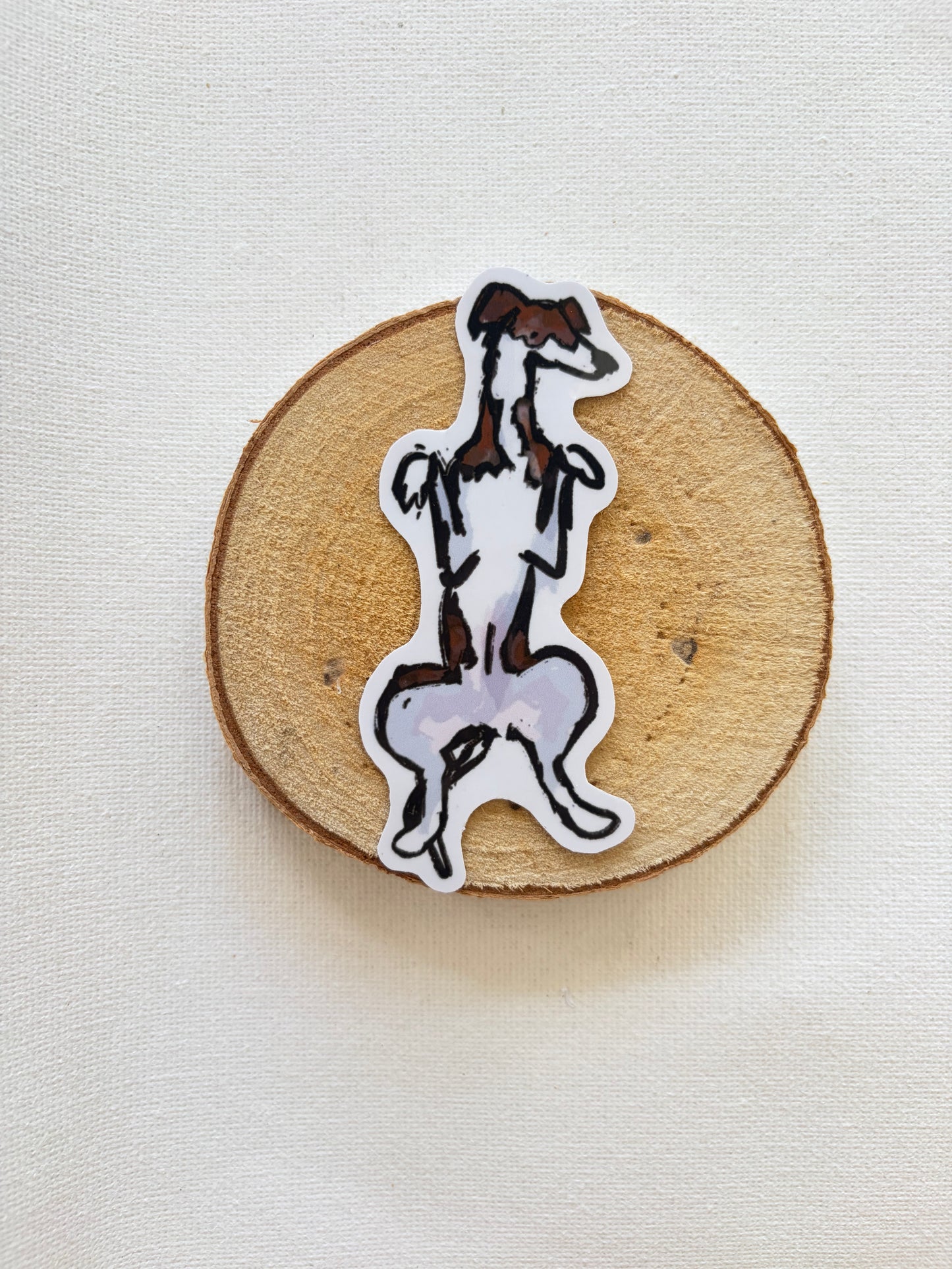 Sighthound belly rub stickers