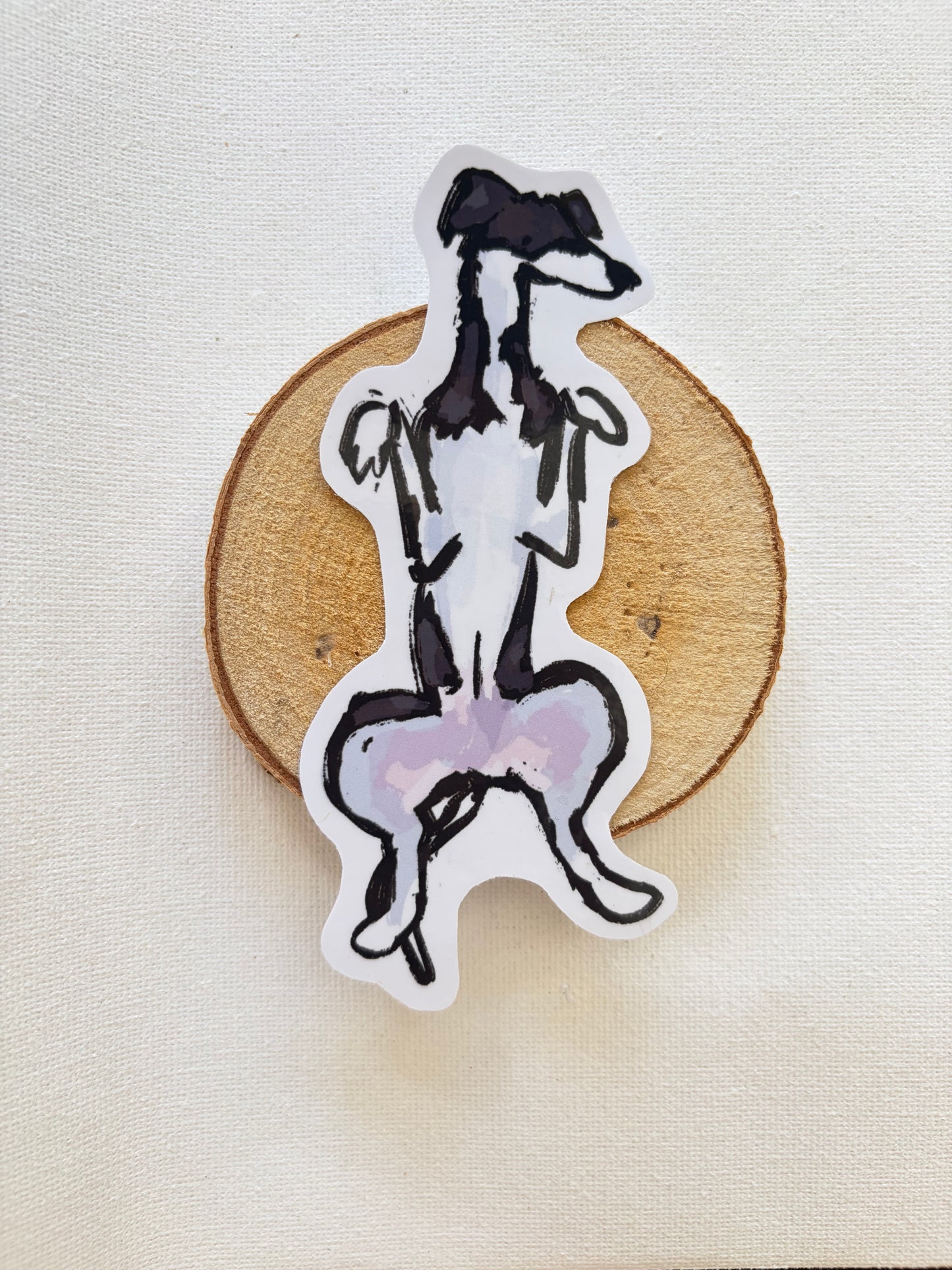 Sighthound belly rub stickers