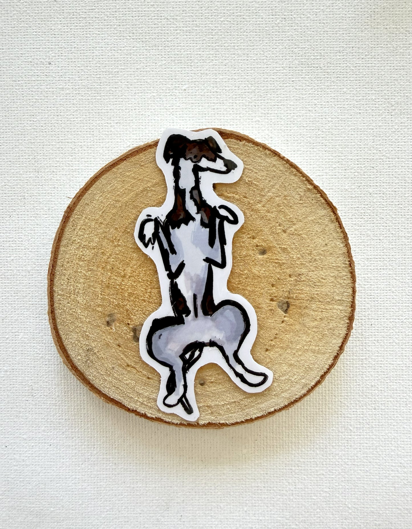 Sighthound belly rub stickers