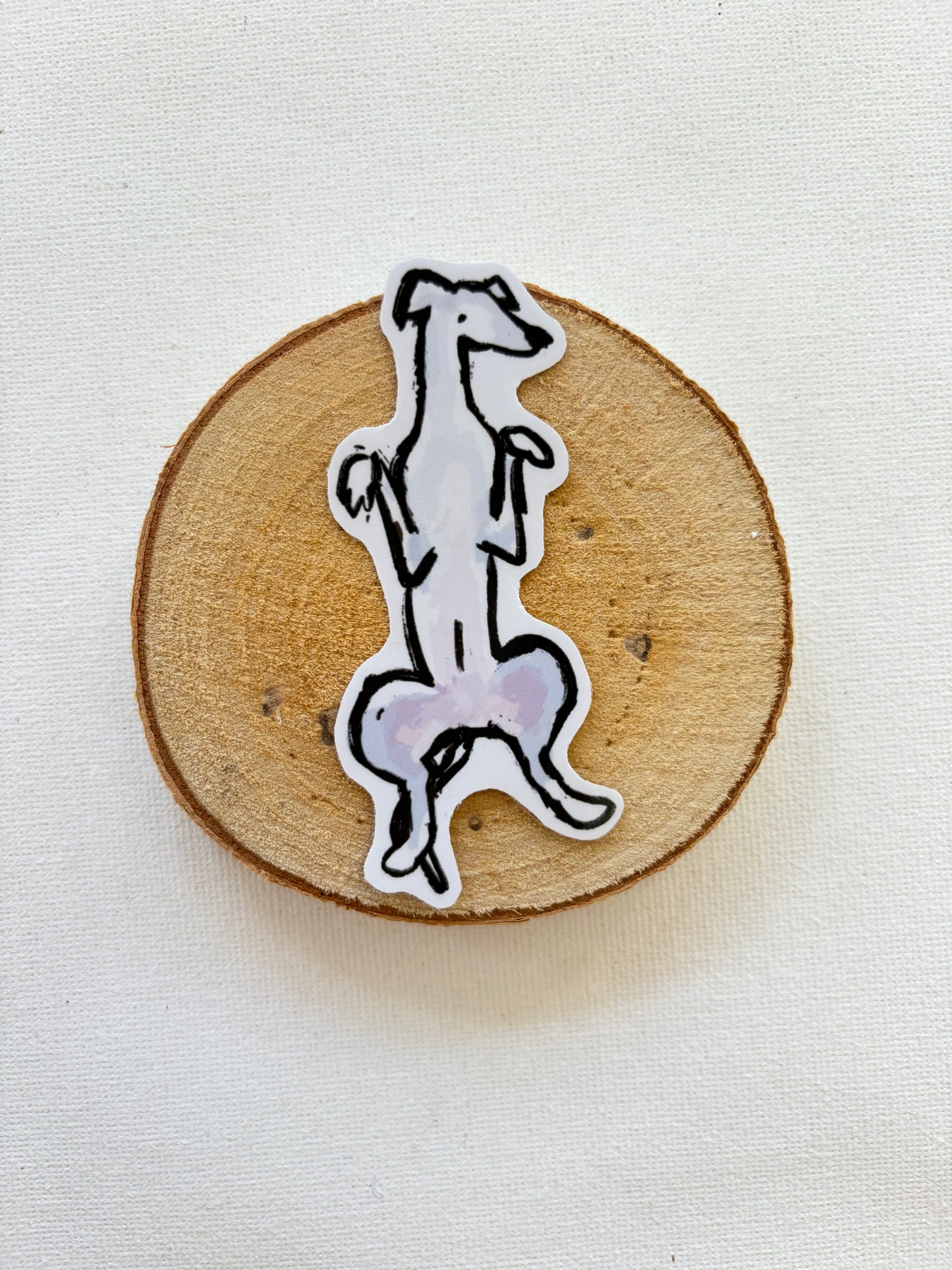 Sighthound belly rub stickers
