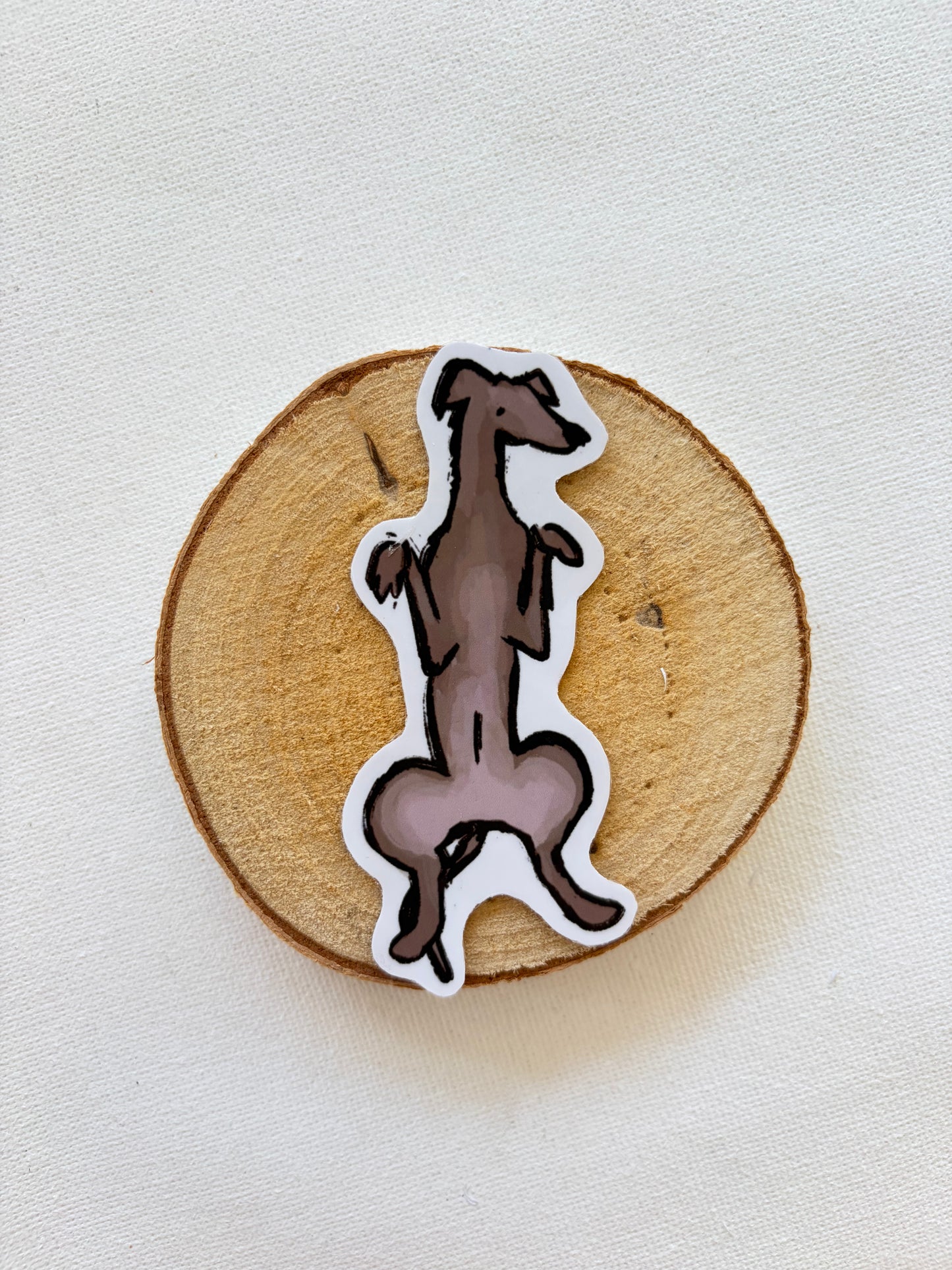 Sighthound belly rub stickers