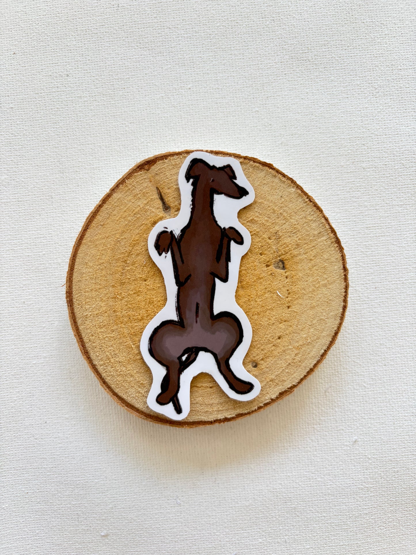 Sighthound belly rub stickers