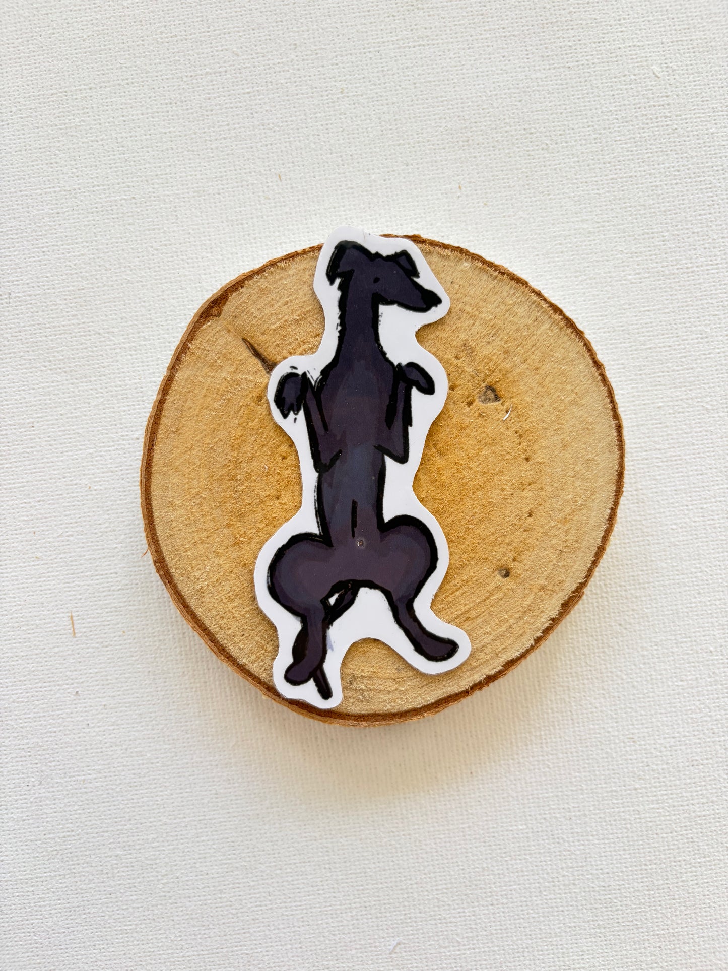 Sighthound belly rub stickers